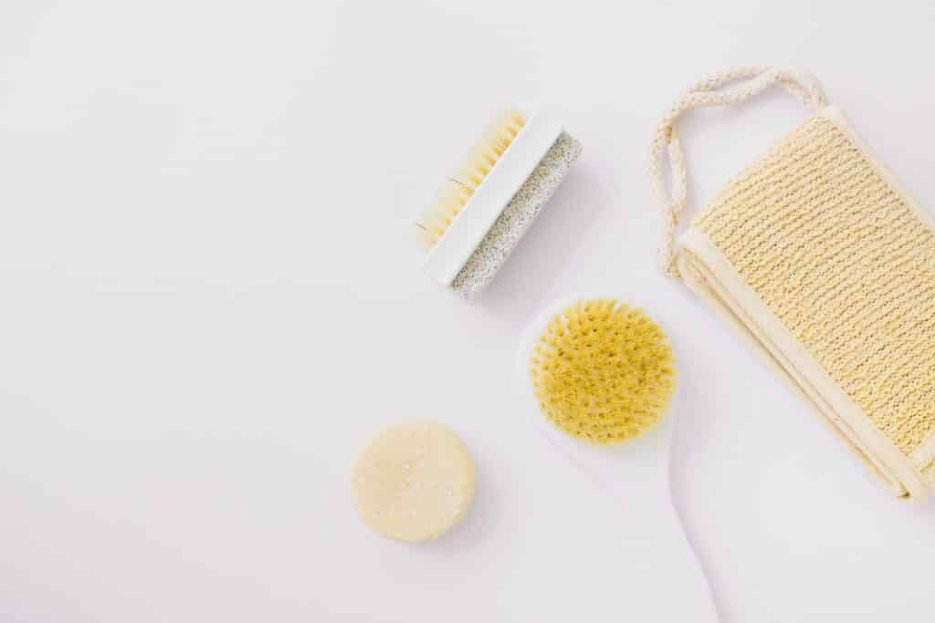Spa Brush, Soap, and Pumice Stone