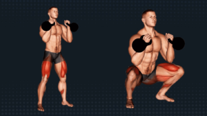 Double kettlebell front squats