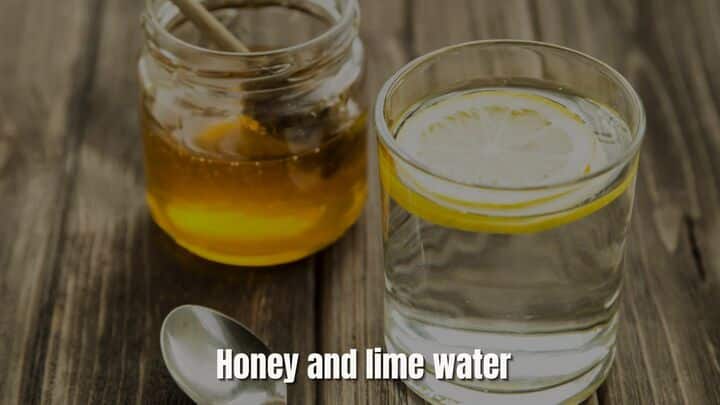 Honey and lime water