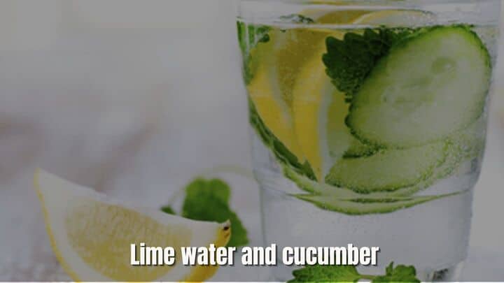 Lime water and cucumber