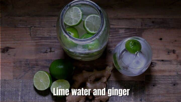 Lime water and ginger